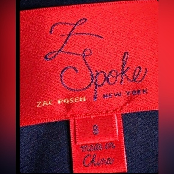 Z Spoke by Zac Posen Chambray Dress with Pockets & Silk Neck Tie Women’s size 8 - Picture 6 of 9